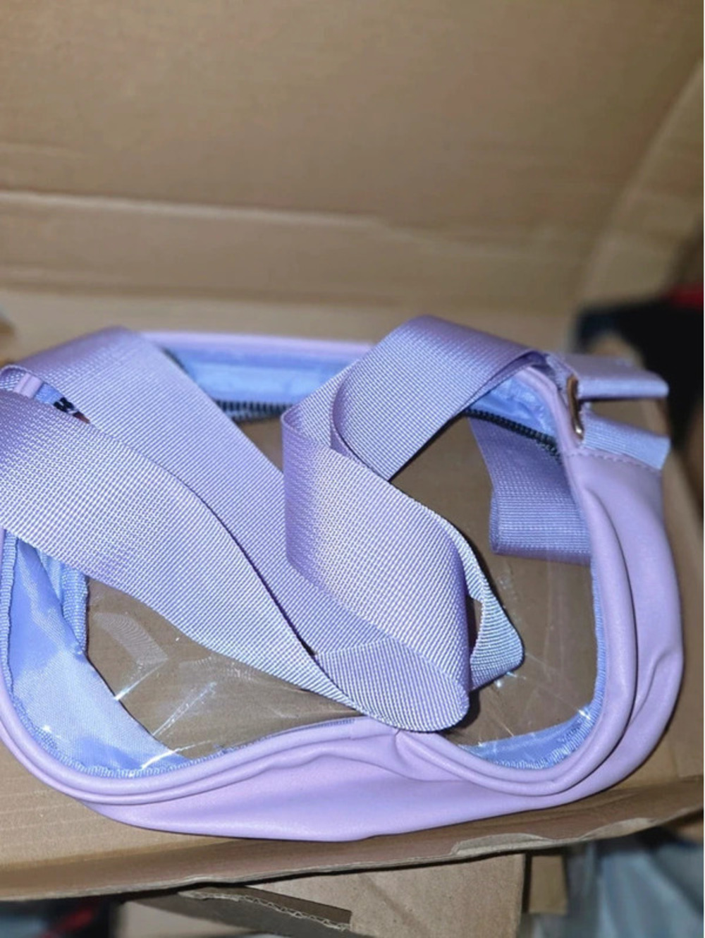 Clear see through crossbody purse